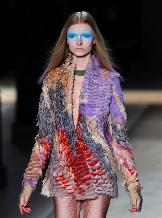 Illustration for article titled Valentino's Fugly Patchwork Technicolor Mess